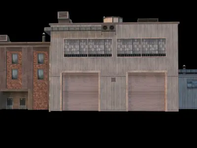 Industrial Storage Building 03 Low-poly 3D model