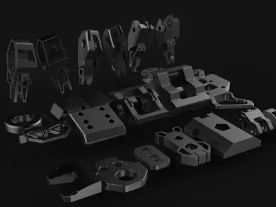 robotic part and legs Gform 3D model