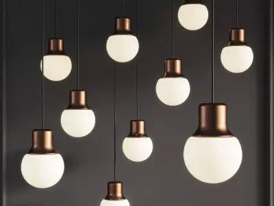 Mass Pendant Light Cooper Andtradition 3D model