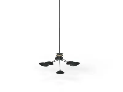 Scan 6 Light LED Pendant 21696BKSBR 3D model