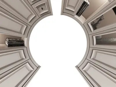 European Cabinet Simplified Wine 3D model