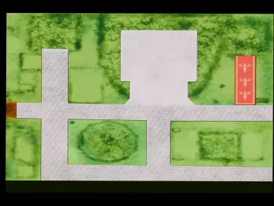 Amusement Park - Ground 2 Low-poly 3D model