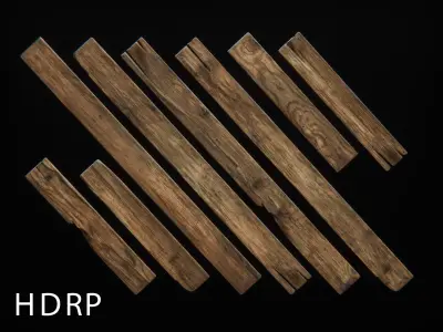 Wooden Planks Low-poly 3D model order