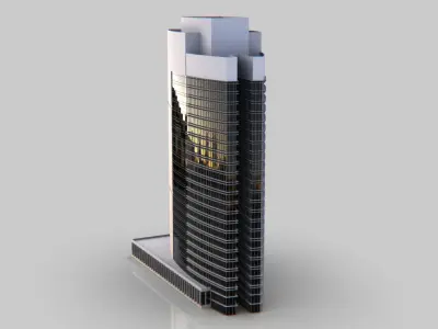 Office Building Low-poly 3D model