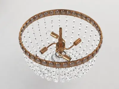 Navona Medium Basket Flush Mount 3D model