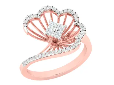 Women Ring  Render 3dm STL OBJ FBX Details 3D print model 366