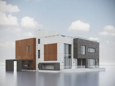 Modern Residential Building 014 3D model