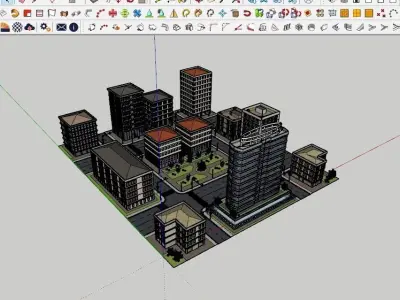 CITY 01 Low-poly 3D model