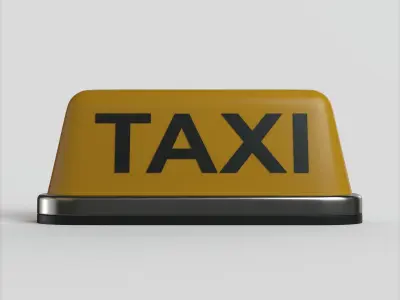 Taxi sign 3D model