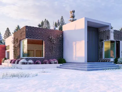 3Bedroom-residential-apartment Low-poly 3D model