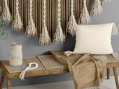 macrame decor set 10 3D model