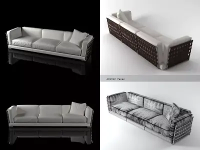 Cestone sofa 310 3D model