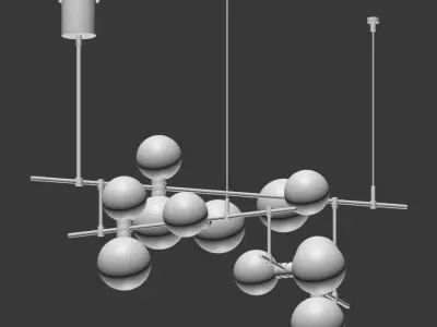 ModernRail Geometric Linear Suspension by Tech Lighting 3D model