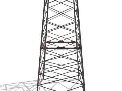 Electricity Pole 5 Low-poly 3D model