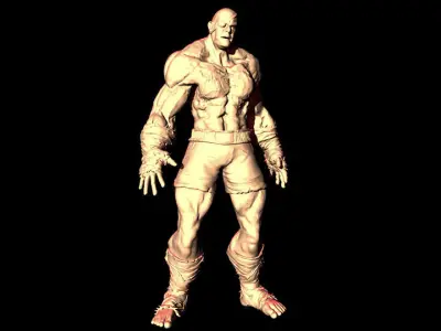 Street Fighter Sagat 3D model