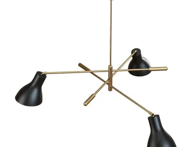 Crate and Barrel - Kace 3 Arm Chandelier 3D model