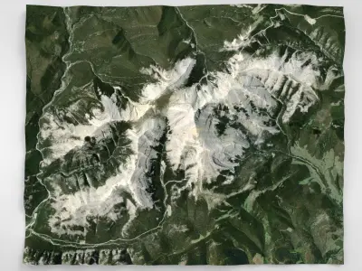 Moose Mountain  Bragg Creek Alberta 3D model