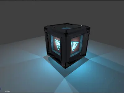 Box Model texture test  Free low-poly 3D model