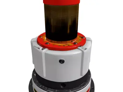 SciFi Industrial Warning Beacon Light Low-poly 3D model