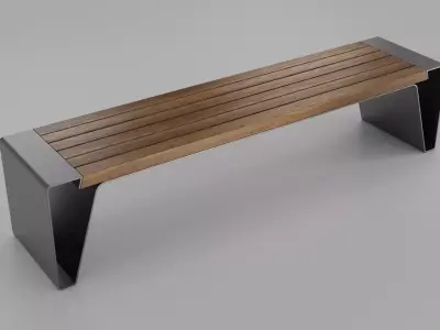 Modern Bench PBR Game Ready  Low-poly 3D model