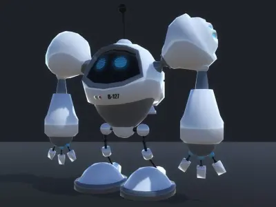 Robot Low-poly 3D model