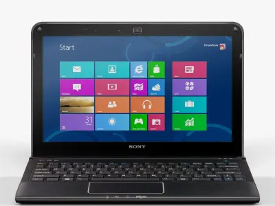 Sony VAIO SVE1112M1R-B laptop Low-poly 3D model