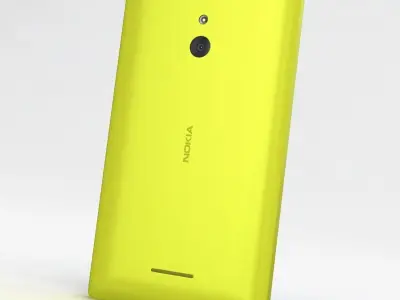 Nokia XL and XL Dual Yellow 3D model
