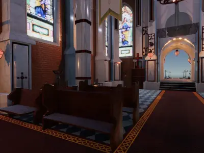 Cathedral Update  Low-poly 3D model