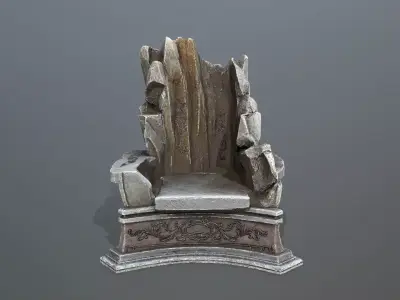 Throne  Low-poly 3D model