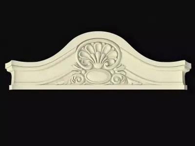 Central decor ornament for furniture 3D model