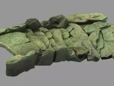 Forgetful forest - stone bridge 34 3D model