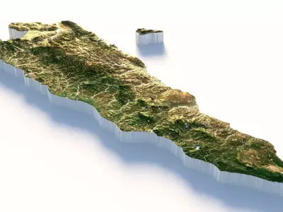 Timor Leste Terrain Country 3D model