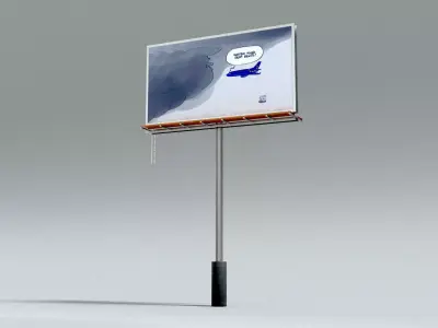 laos Bilboard Low-poly 3D model