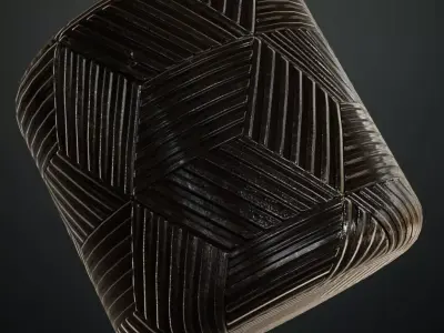 Dark Sci-Fi Panel with X-Braces and Vents PBR SEAMLESS Texture