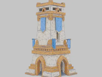 Tower Sentinel Low-poly 3D model