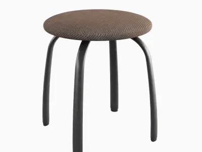Steel Stool F 03 3D model