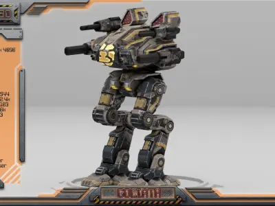 Goliath BattleMech Low-poly 3D model