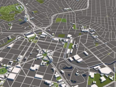 Belo Horizonte Brazil 50x50km 3D model