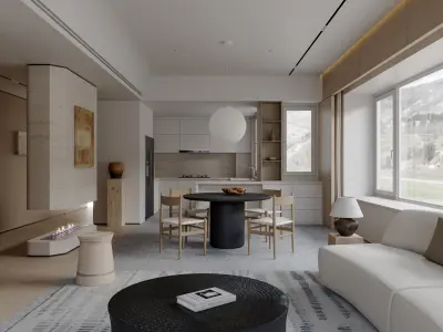 Apartment interior scenes      3D model order