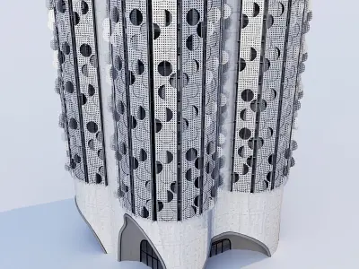Futuristic building 9 3D model