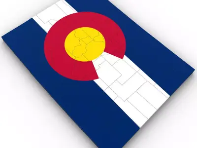 Colorado Political Map 3D model