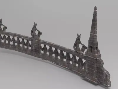 Baroque Stair pillars 2 3D model