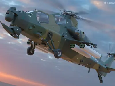  Changhe Z-10 Helicopter with Rockets Fire Snake 70A 