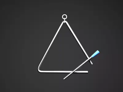 Triangle Percussion Instrumental  3D model