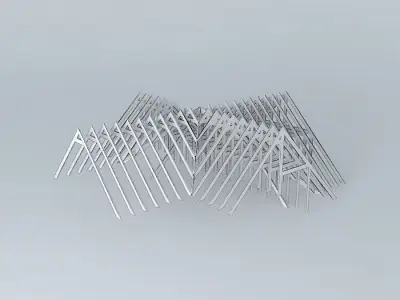 Roof Truss for Big Old House Free 3D model