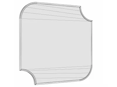 Mirror in a metal frame GZ-M1076 3D model