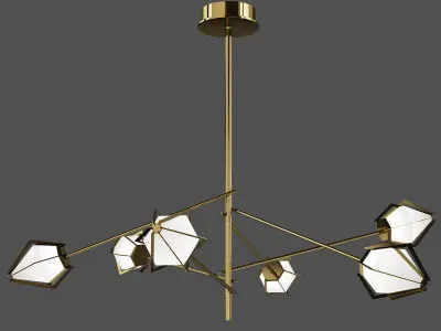 HARLOW Spoke Chandelier Gabriel Scot Low-poly 3D model