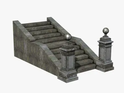 Stone Stairs 3D model