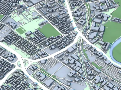 Salford City in England 3D model