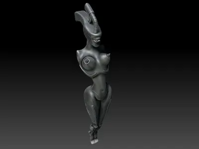 Korn Microphone Stand By H R Giger High Poly 3D Model 3D model